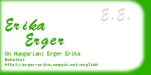 erika erger business card